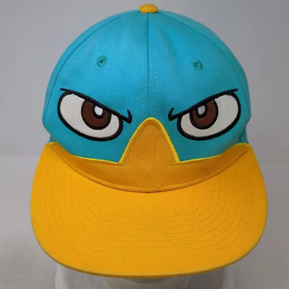 Phineas and Ferb Boys Baseball Cap Blue OS Fitted Hat Cotton Perry Platypus